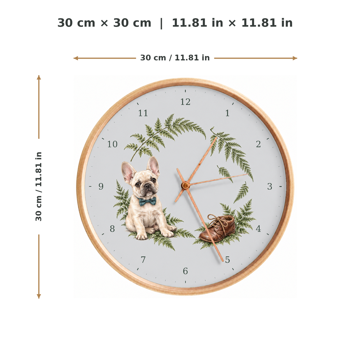IMAGE_05_Measurements_-_French_Bulldog_Fern_Wall_Clock_30cm_Wooden_Frame_-_WC-D041_-_649310203895.png