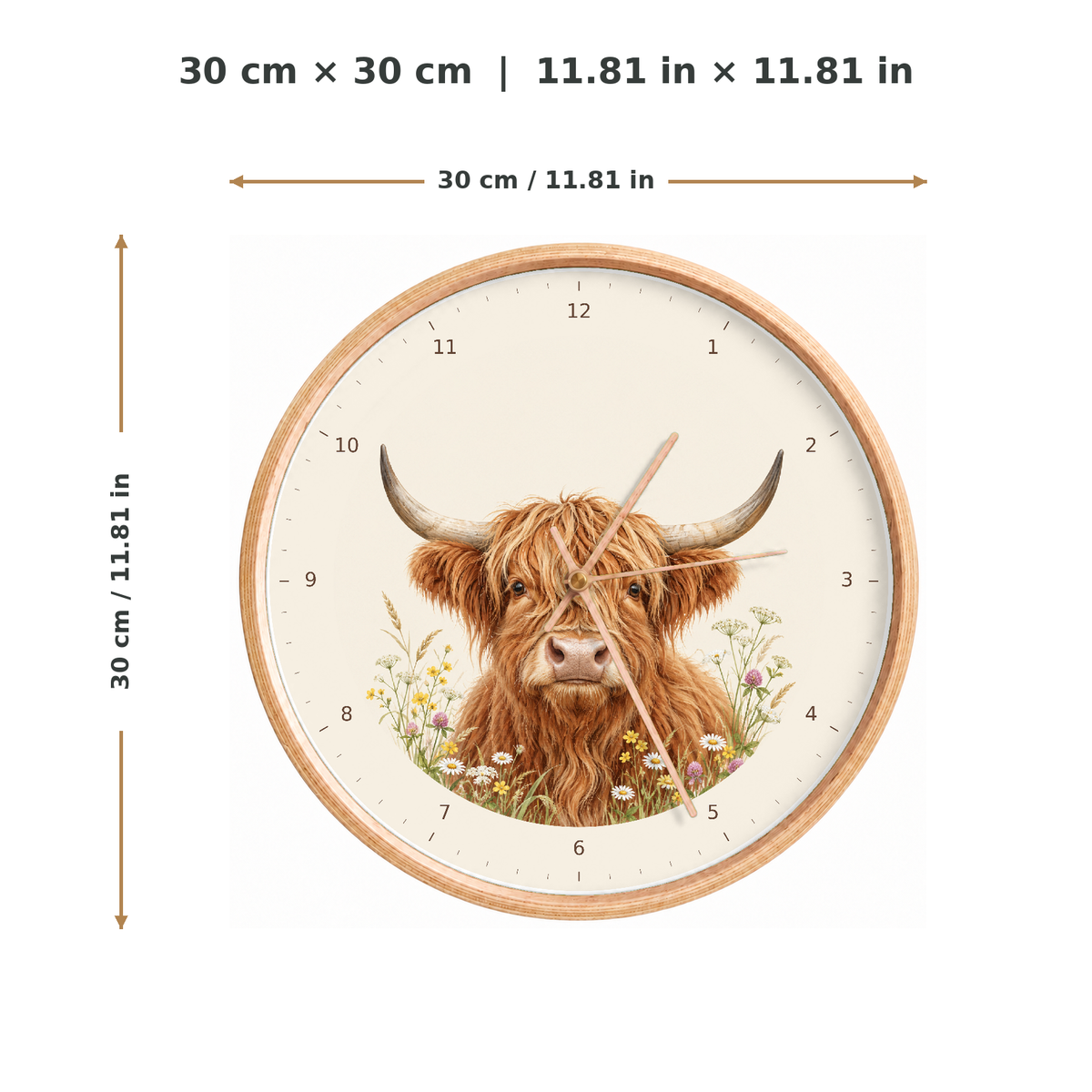 IMAGE_05_Measurements_-_Highland_Cow_Wall_Clock_30cm_Wooden_Frame_-_WC-A005_-_649310203536.png