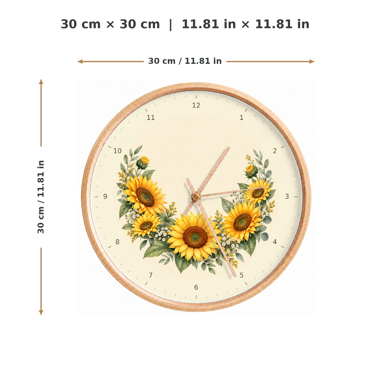 IMAGE_05_Measurements_-_Sunflower_Wall_Clock_30cm_Wooden_Frame_-_WC-F022_-_649310203703.png
