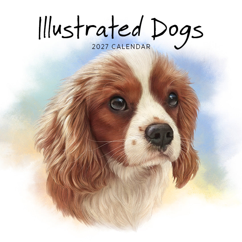 2027 Illustrated Dogs  - Square Wall Calendar