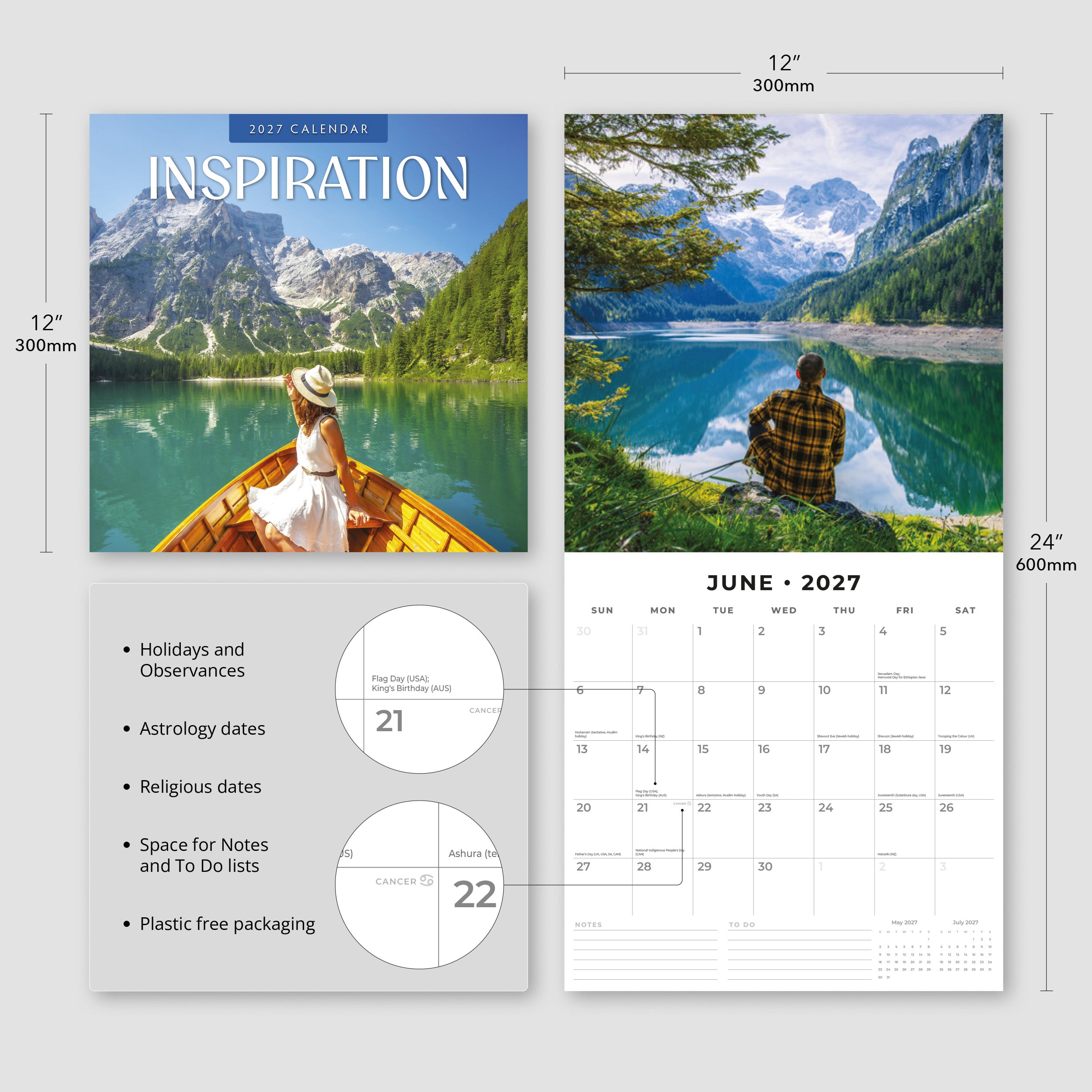 2027 Inspiration - Square Wall Calendar