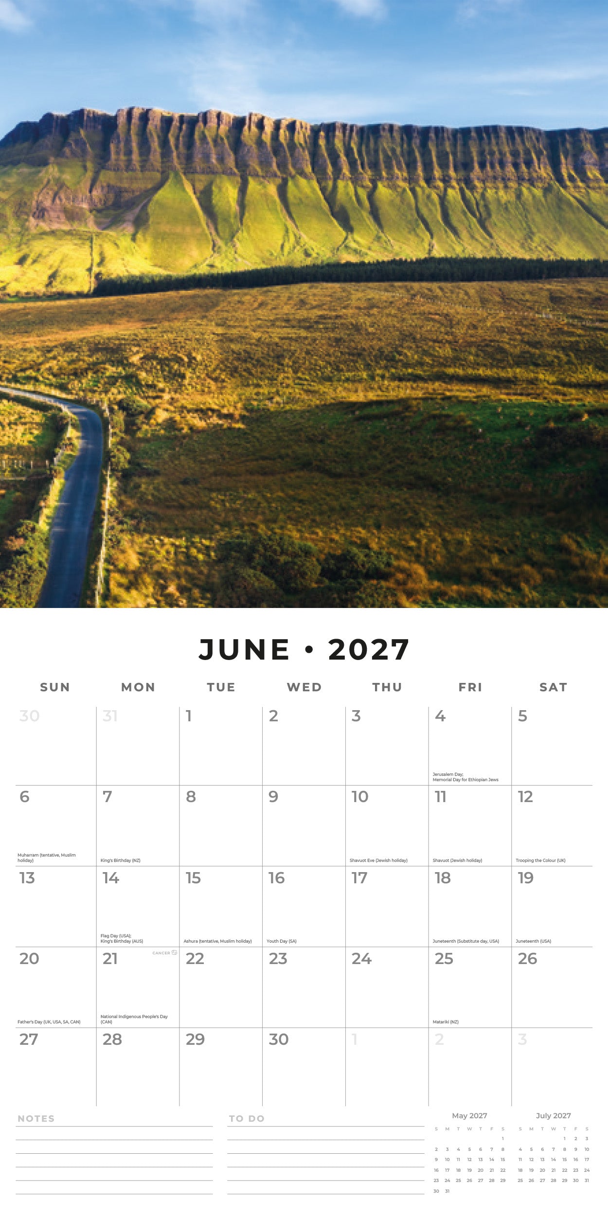2027 Ireland - Square Wall Calendar