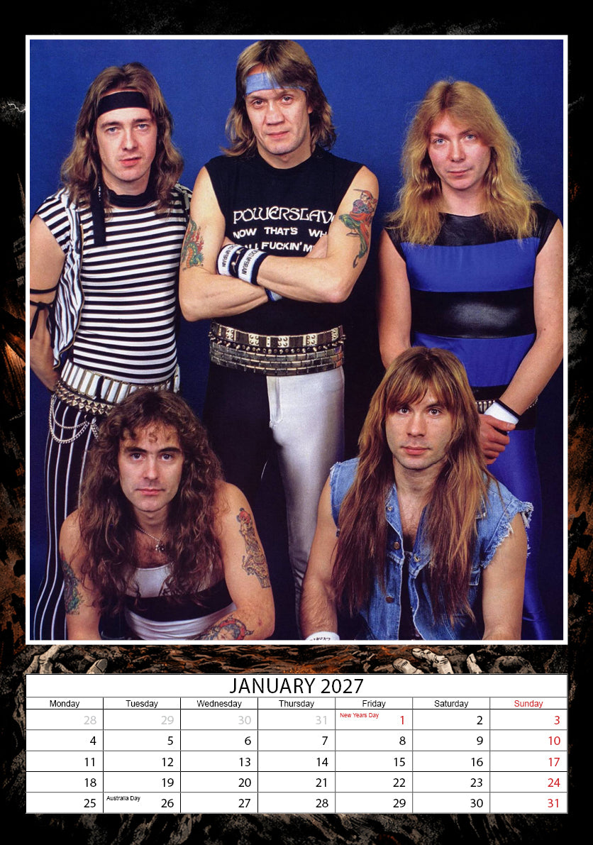 2027 Iron Maiden - A3 Wall Calendar