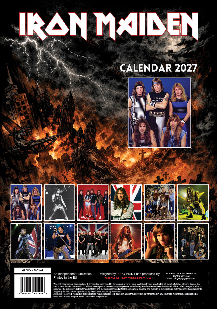 2027 Iron Maiden - A3 Wall Calendar