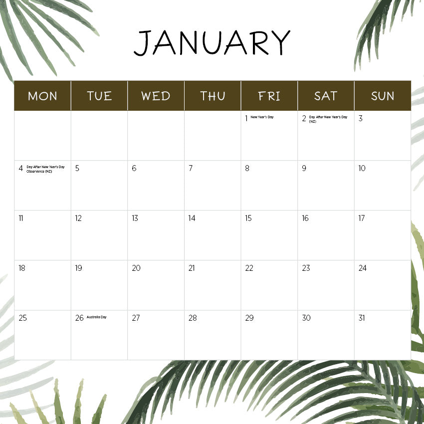 2027 Island Life   - Square Wall Calendar