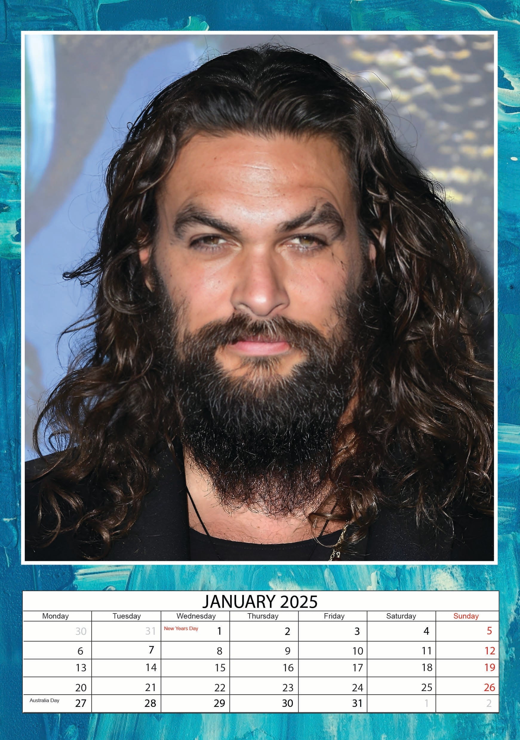 Jason Momoa Wall Calendar 2025 Pdf - Shela Dominica