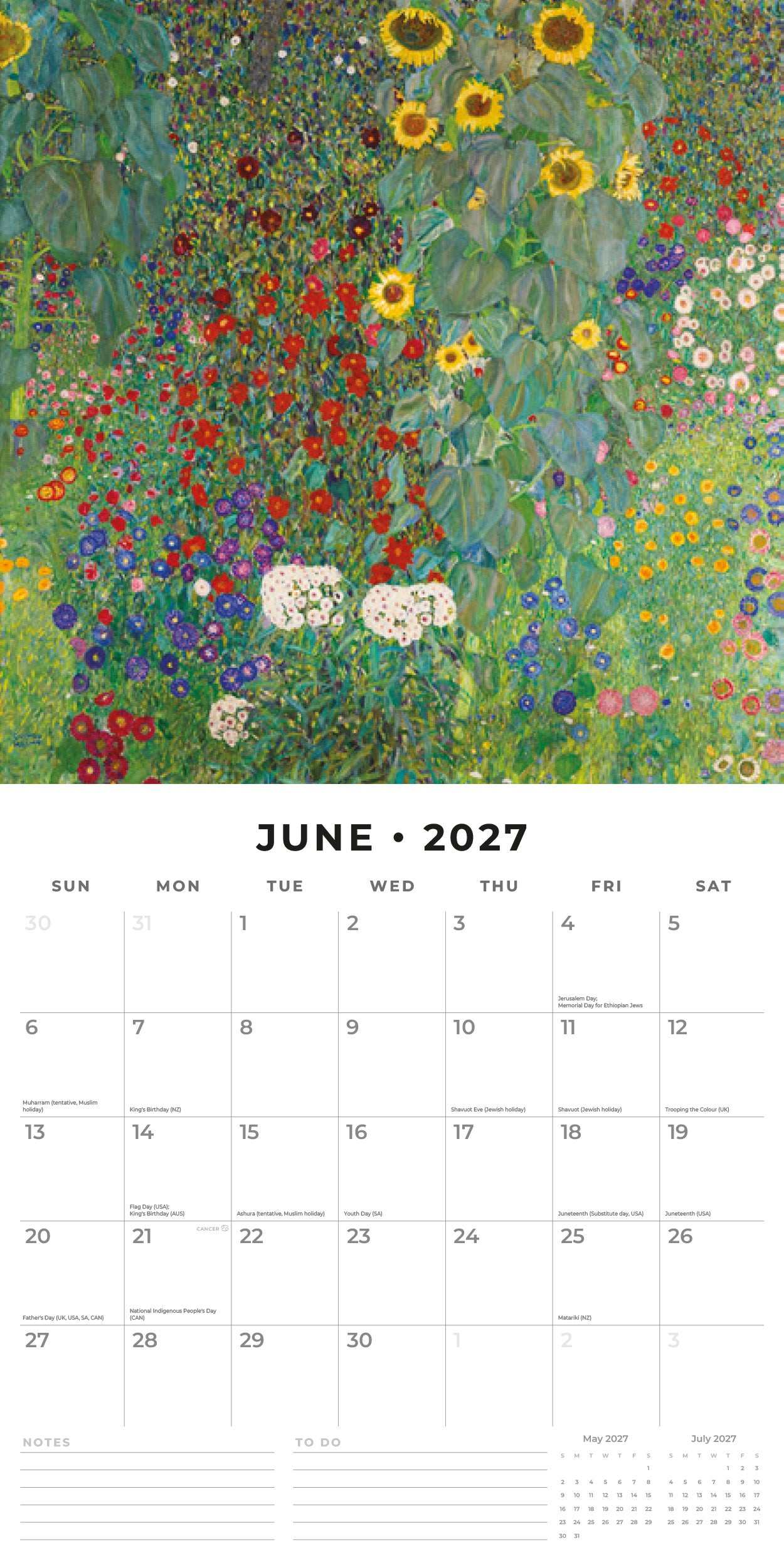 2027 Klimt - Square Wall Calendar