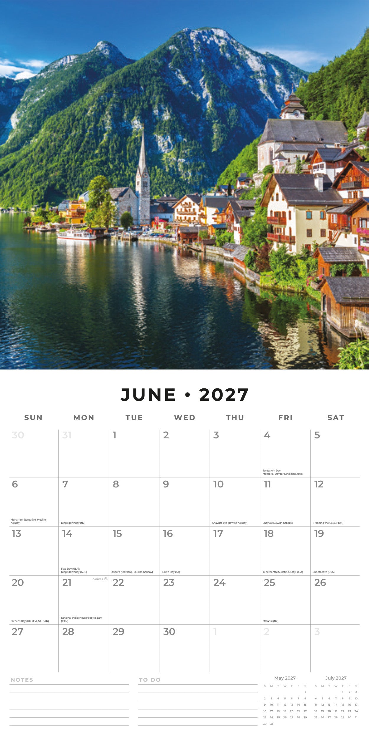 2027 Medieval Towns - Square Wall Calendar
