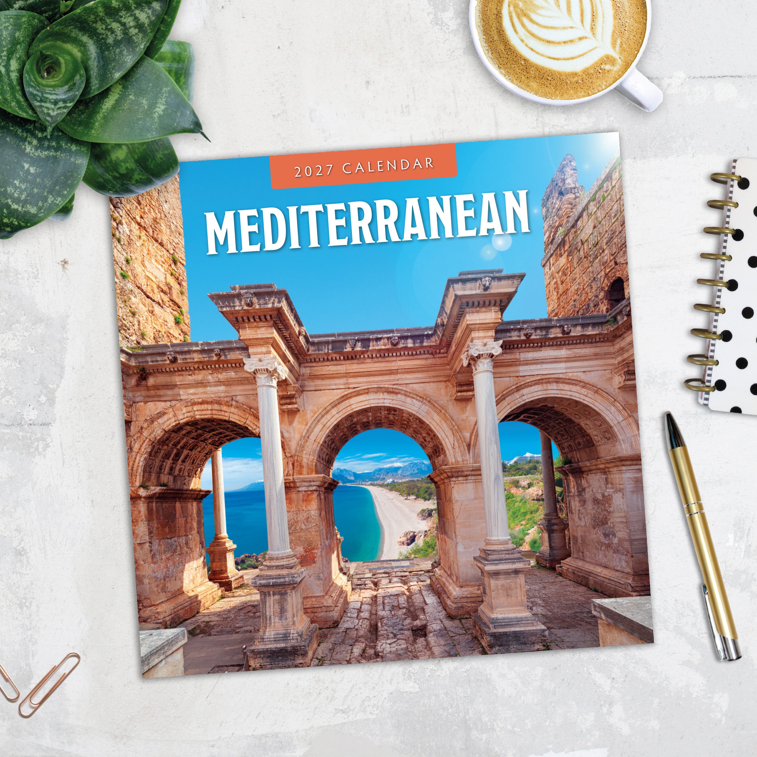2027 Mediterranean - Square Wall Calendar