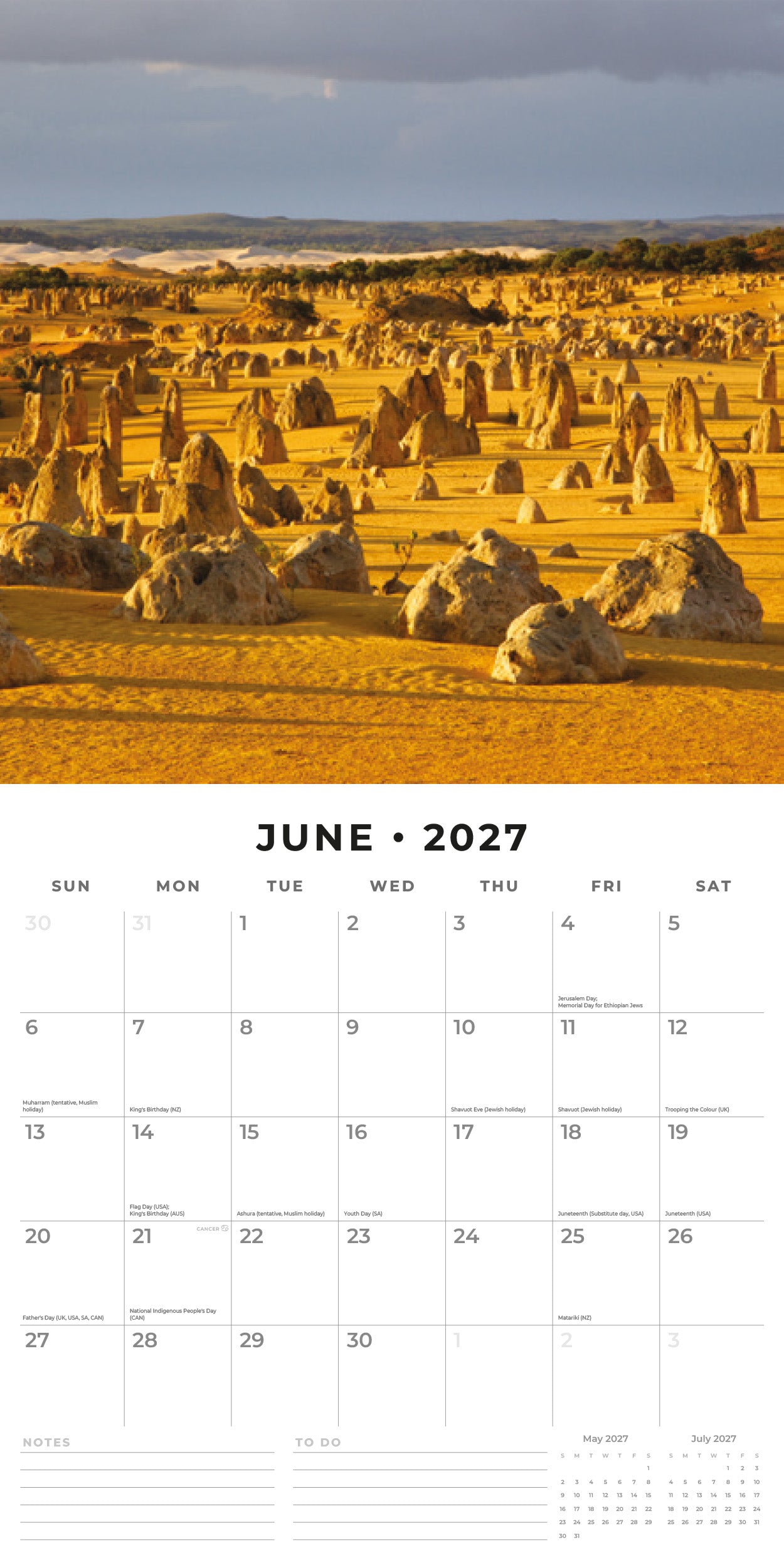 2027 National Parks of Australia - Square Wall Calendar