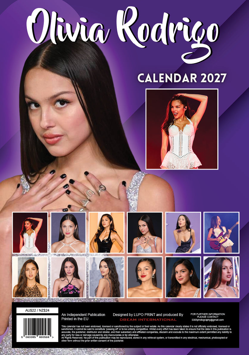 2027 Olivia Rodrigo - A3 Wall Calendar