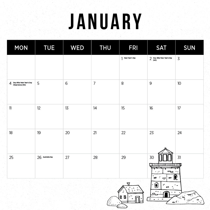 2027 Our Australia Lighthouses - Square Wall Calendar
