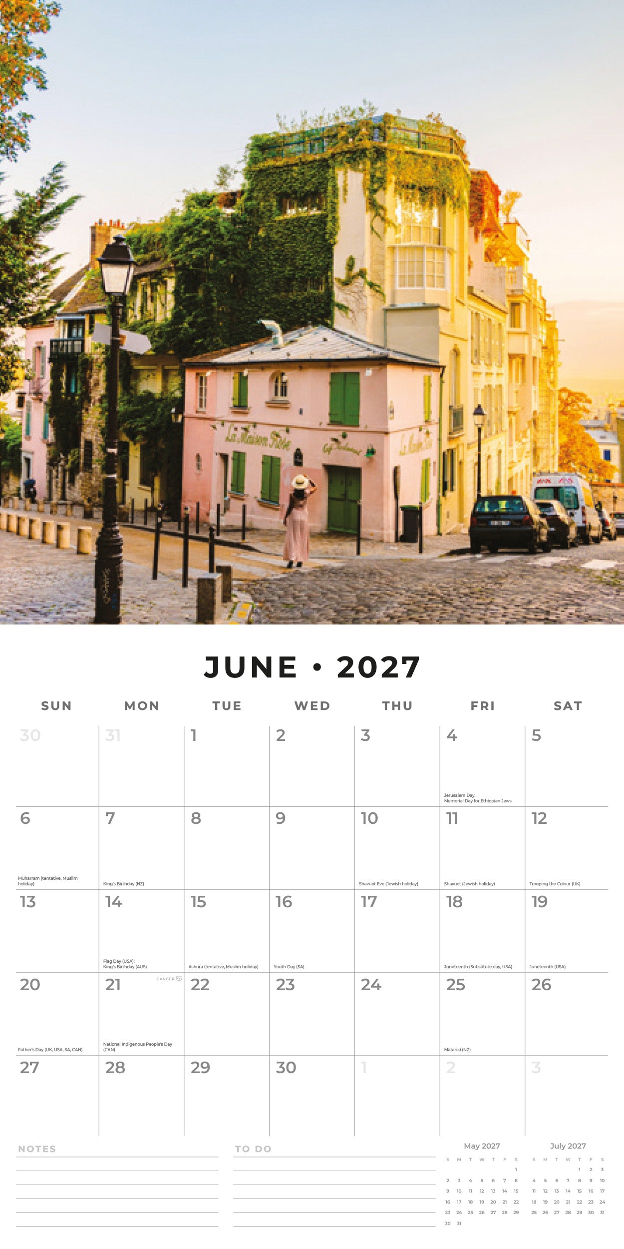 2027 Paris - Square Wall Calendar