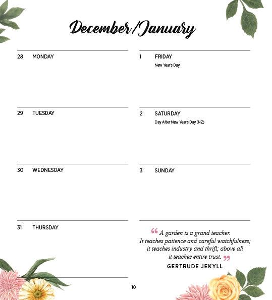 2027 Life is a Garden  - Weekly Diary/Planner