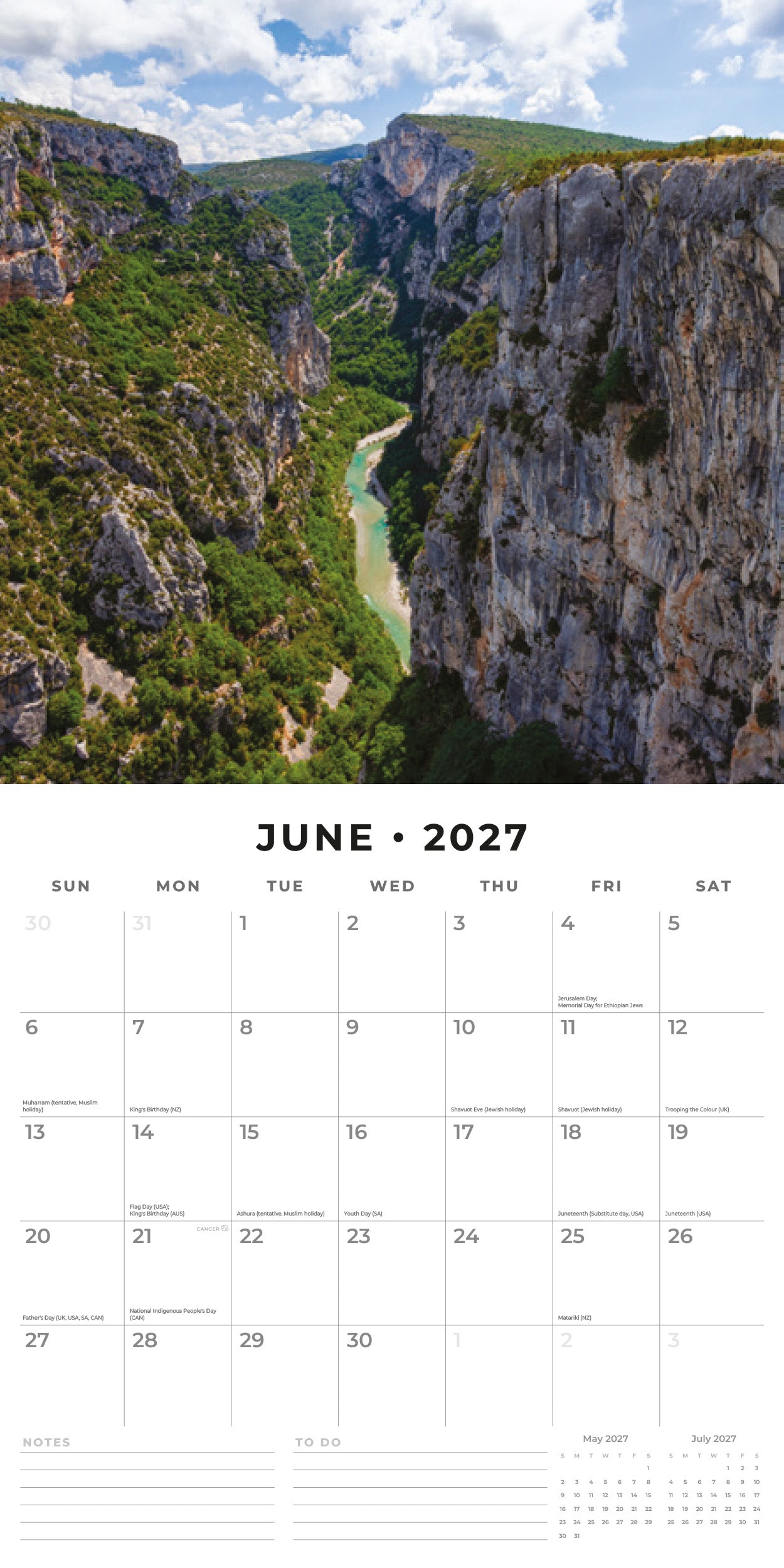 2027 Paris - Square Wall Calendar