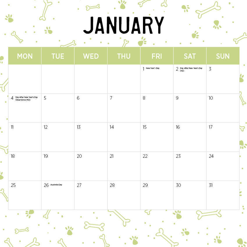 2027 Puppies  - Square Wall Calendar