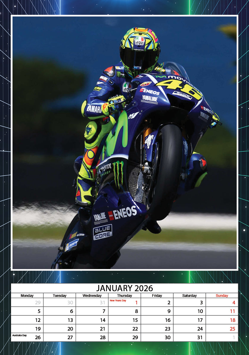 2026 Motocourse Grand Prix & Superbike - Deluxe Wall Calendar