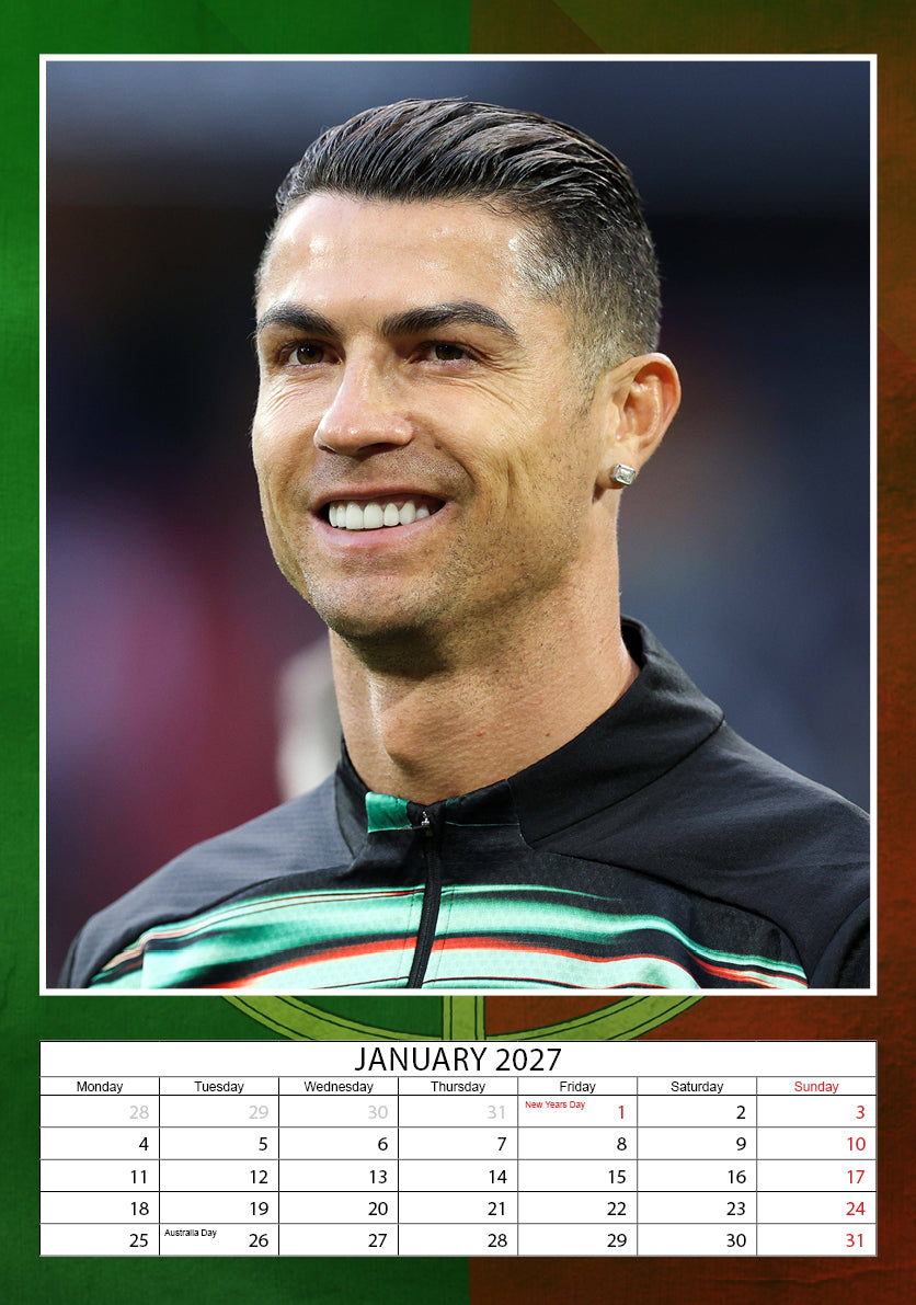 2027 Cristiano Ronaldo - A3 Wall Calendar
