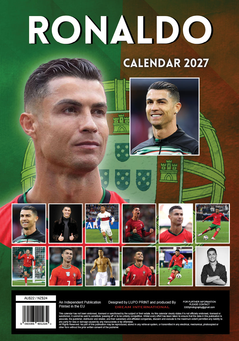 2027 Cristiano Ronaldo - A3 Wall Calendar