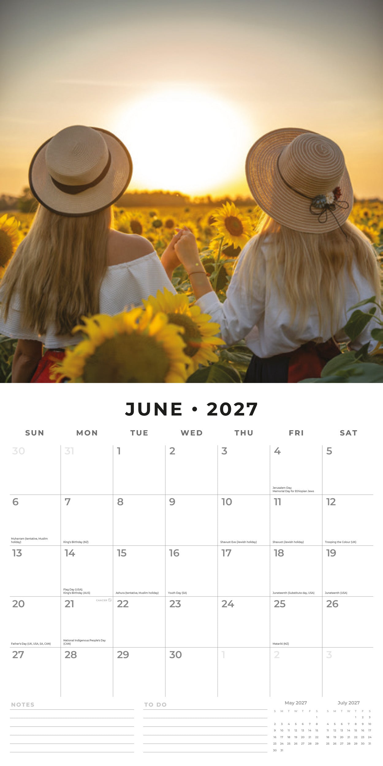 2027 Sisters - Square Wall Calendar
