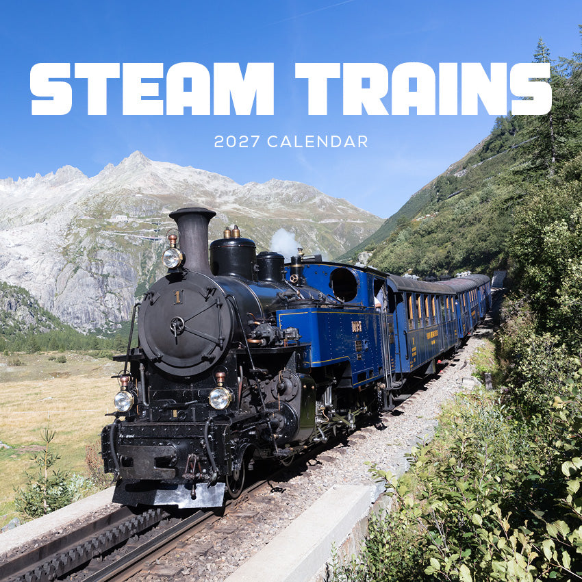 2027 Steamtrains - Square Wall Calendar