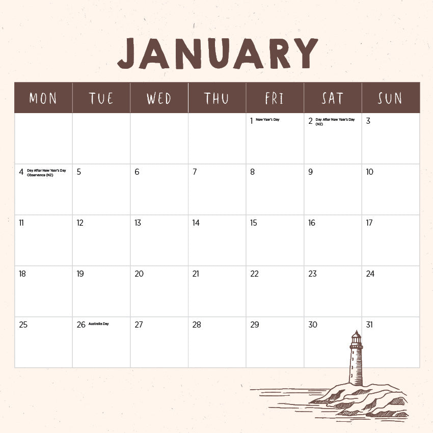 2027 The Happy Quokka  - Square Wall Calendar