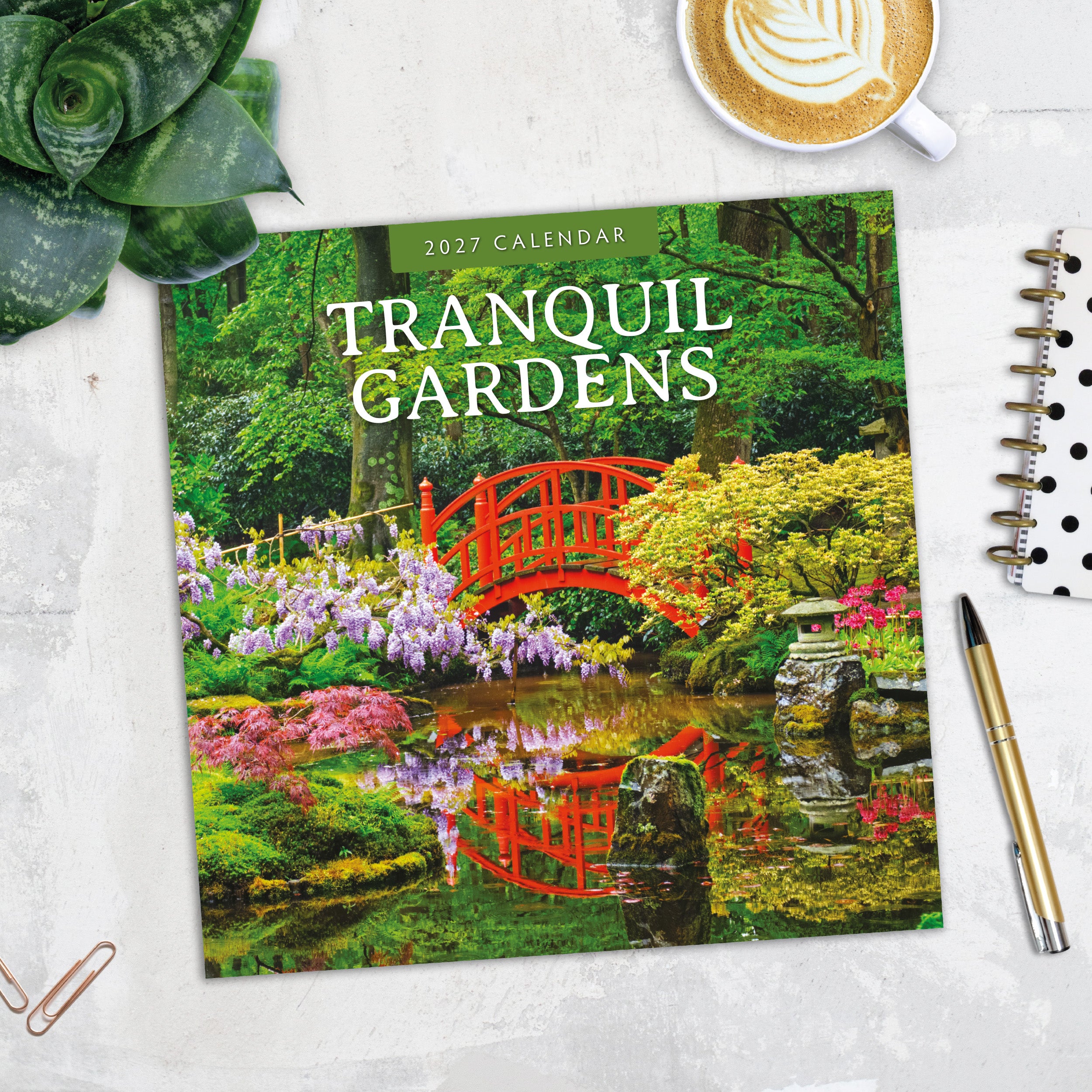 2027 Tranquil Gardens - Square Wall Calendar