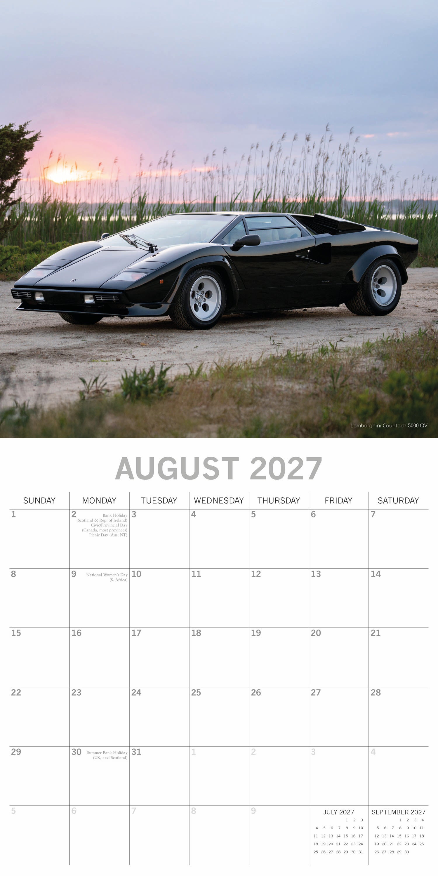 2027 Lamborghini - Square Wall Calendar