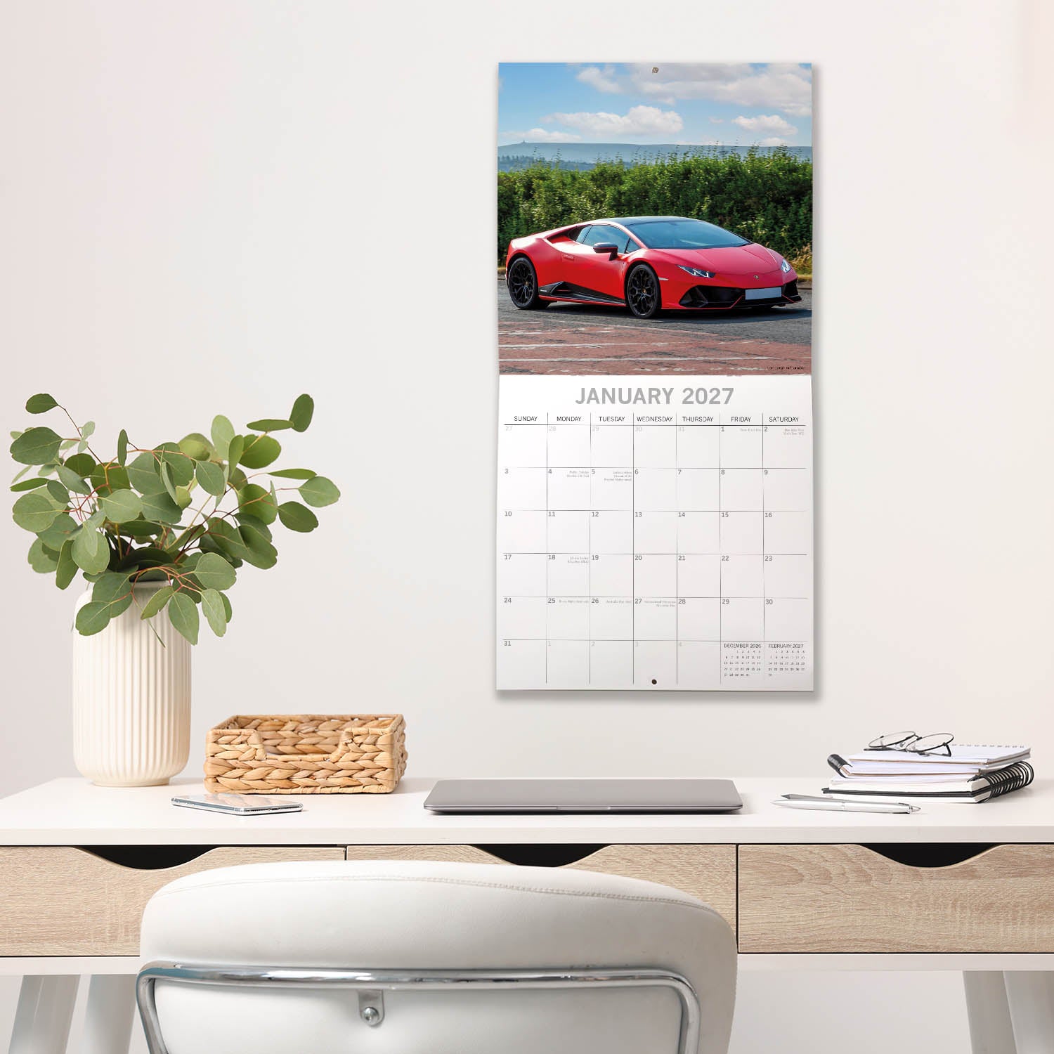 2027 Lamborghini - Square Wall Calendar
