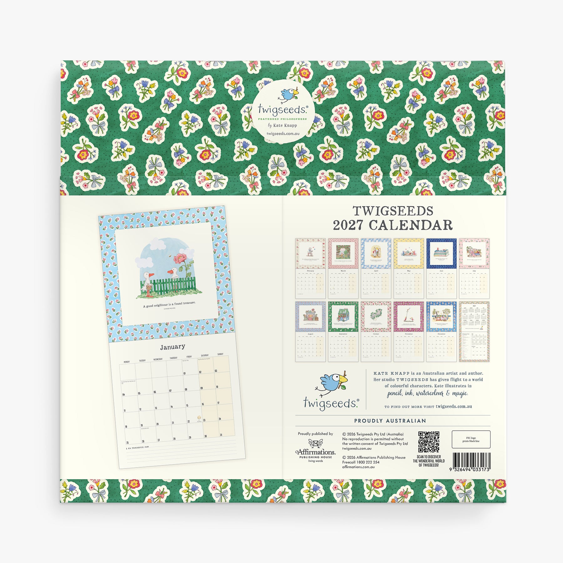 2027 Twigseeds - Square Wall Calendar