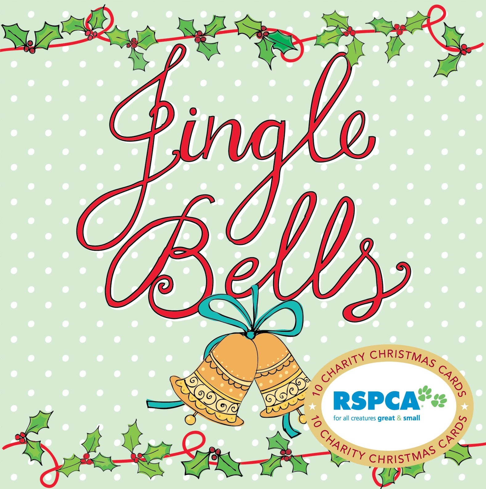 RSPCA - Jingle Bells - 10 Charity Christmas Cards Pack
