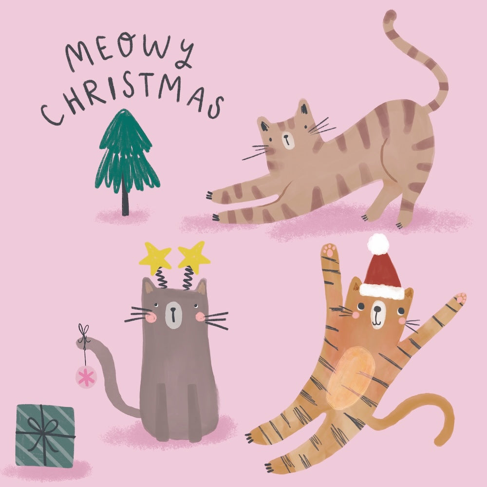 BCNA - Meowry Christmas - 10 Charity Christmas Cards Pack