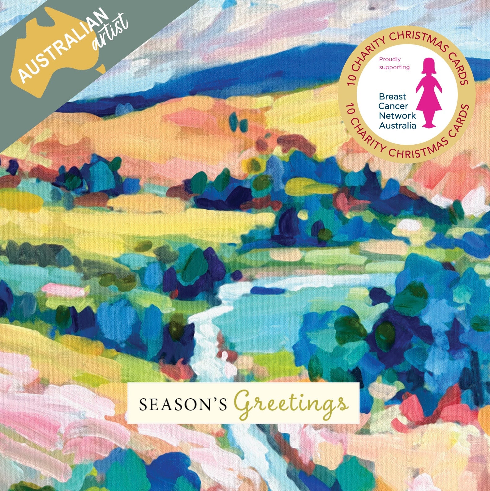 BCNA - Australian Christmas Landscape - 10 Charity Christmas Cards Pack