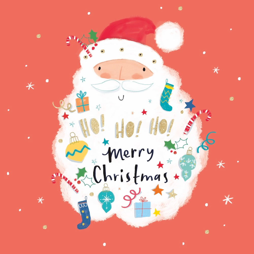 BCNA - Ho Ho Ho Santa - 10 Charity Christmas Cards Pack