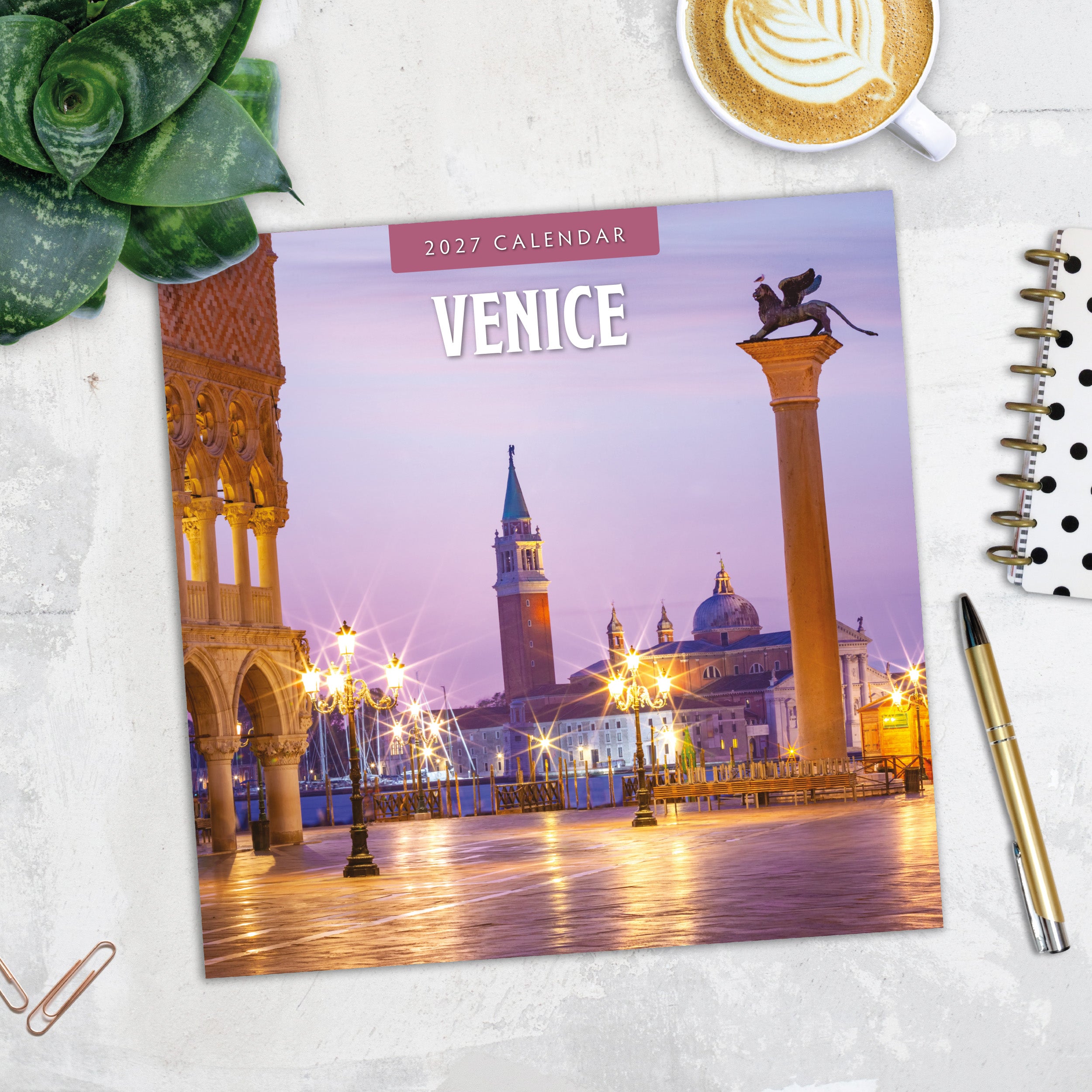 2027 Venice - Square Wall Calendar