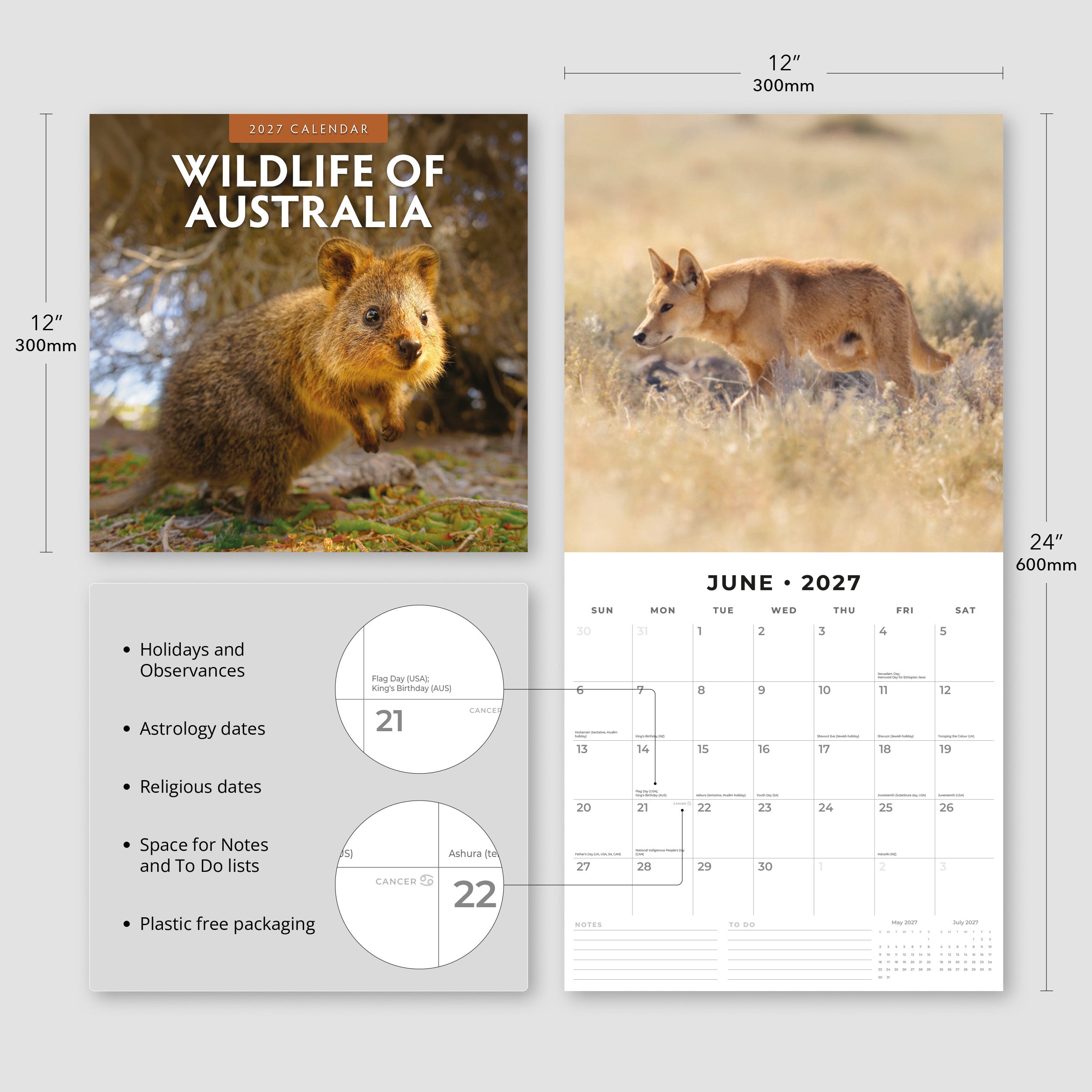 2027 Wildlife of Australia - Square Wall Calendar