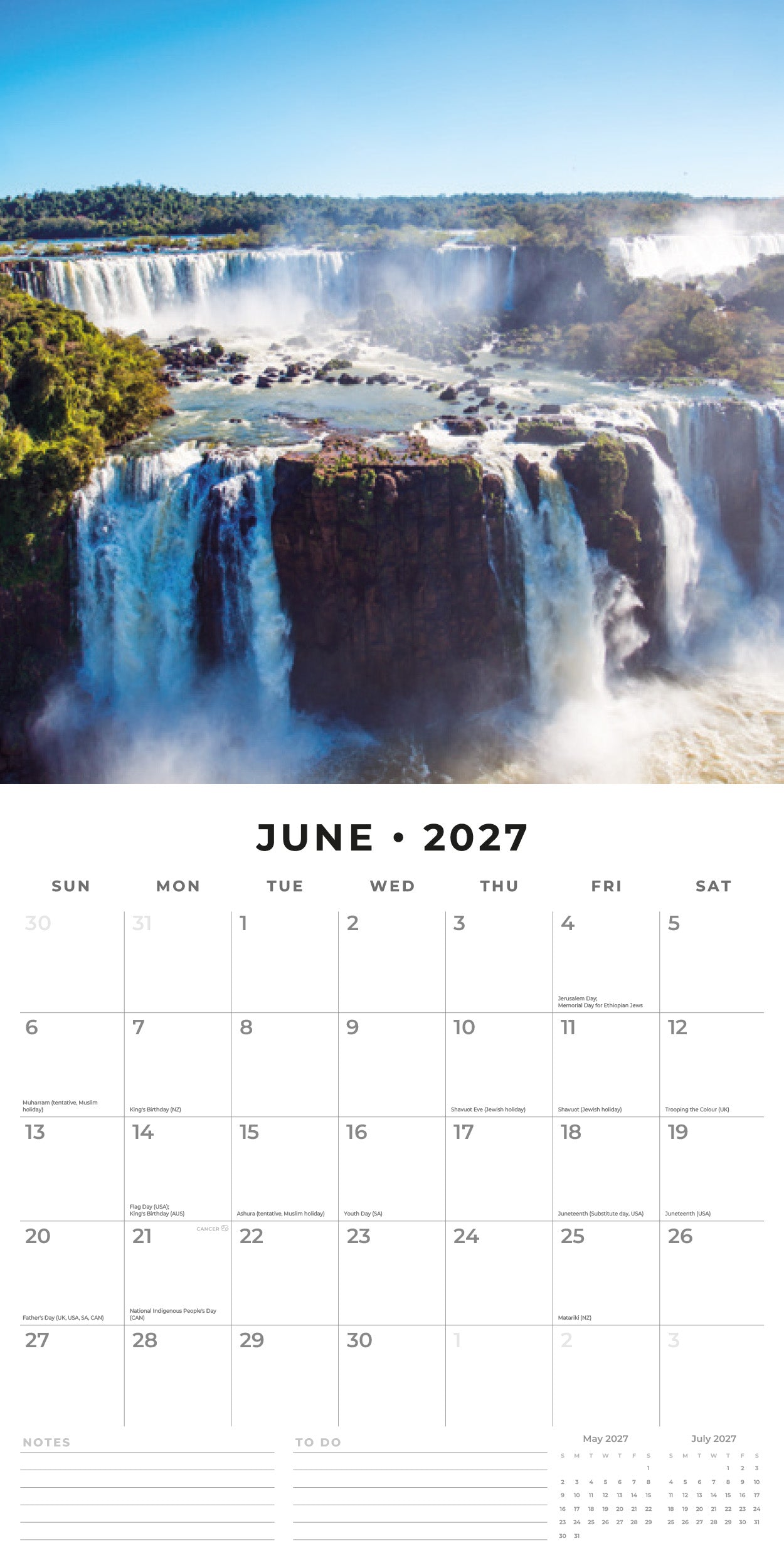 2027 Wonders of the World - Square Wall Calendar