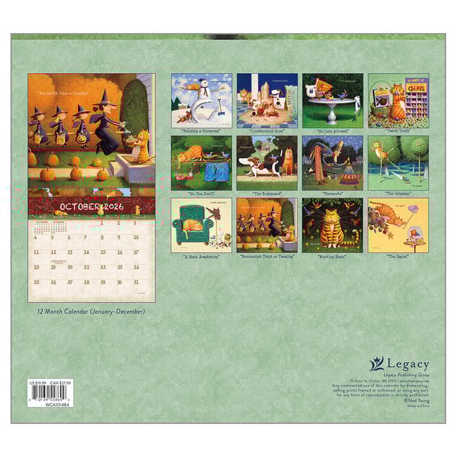 2026 Legacy A Cat's Life - Deluxe Wall Calendar