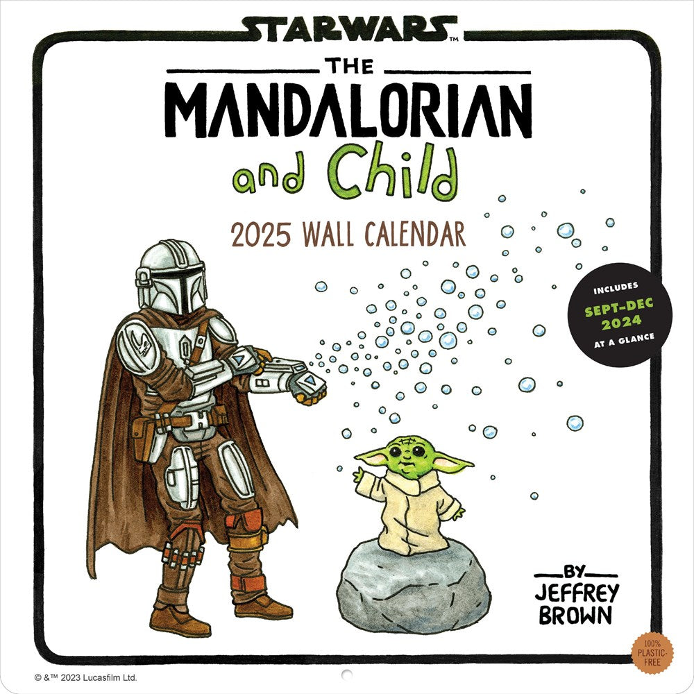 2025 Star Wars - The Mandalorian and Child - Square Wall Calendar