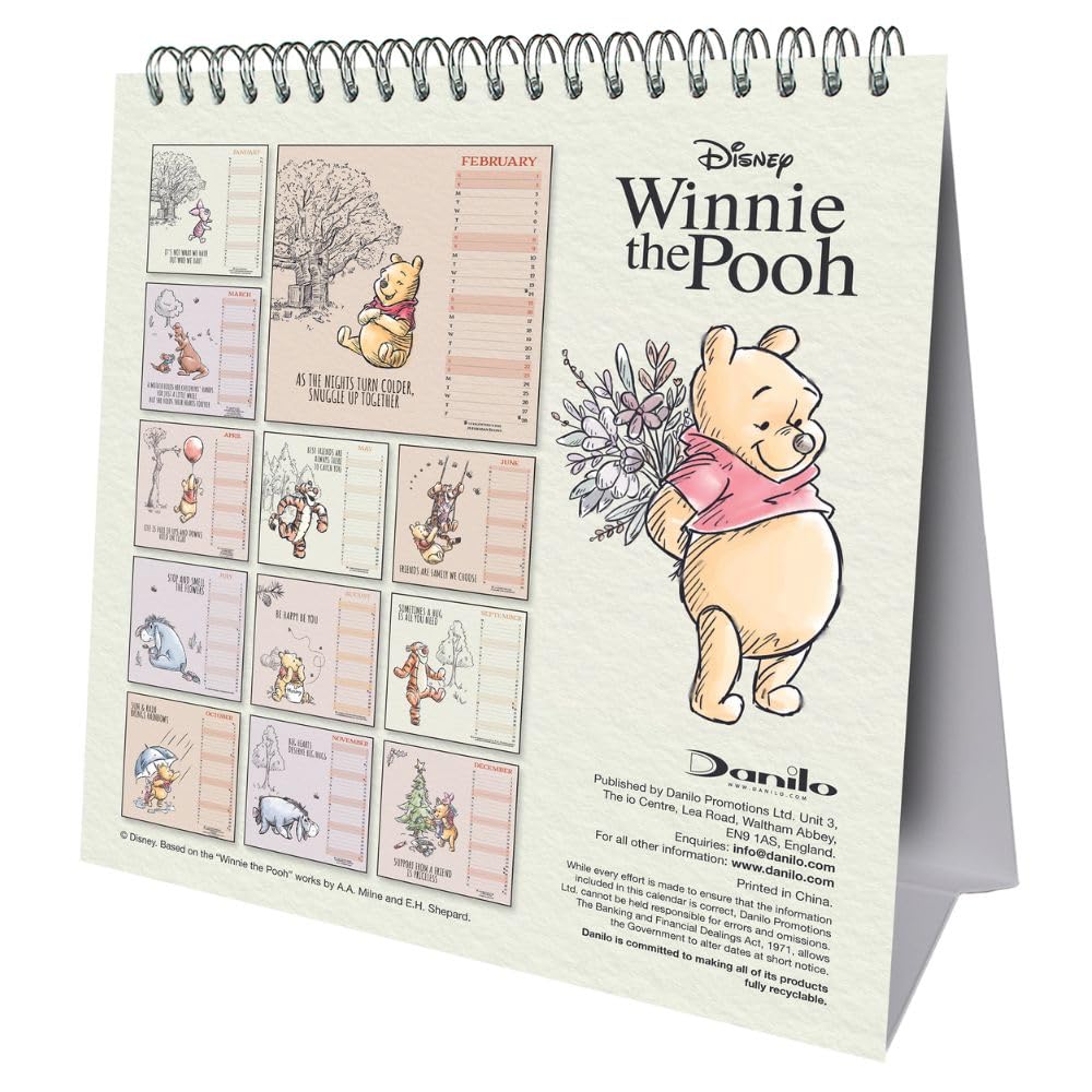 2025 Winnie The Pooh - Desk Easel Calendar