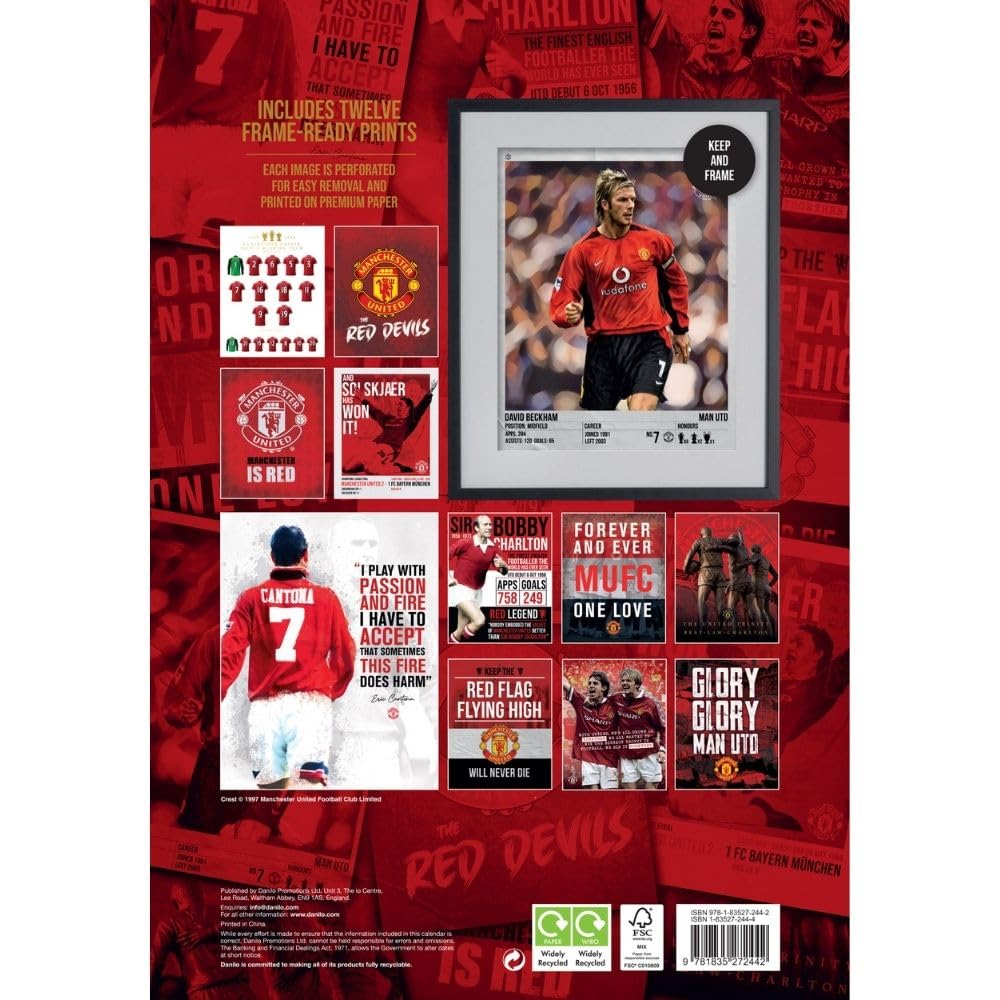 2025 Manchester United Fc - A3 Deluxe Wall Calendar