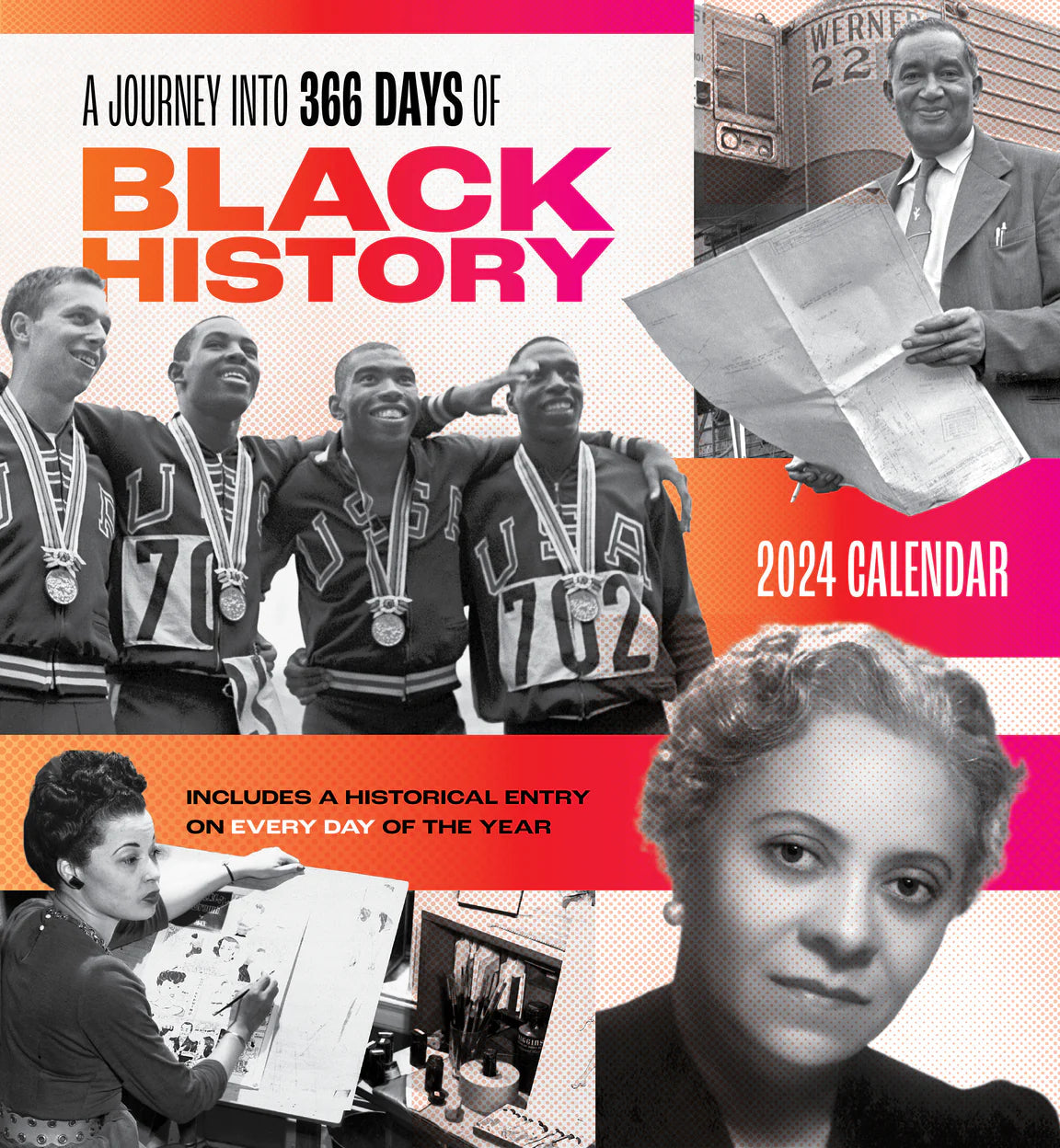 2024 A Journey Into 366 Days Of Black History - Square Wall Calendar