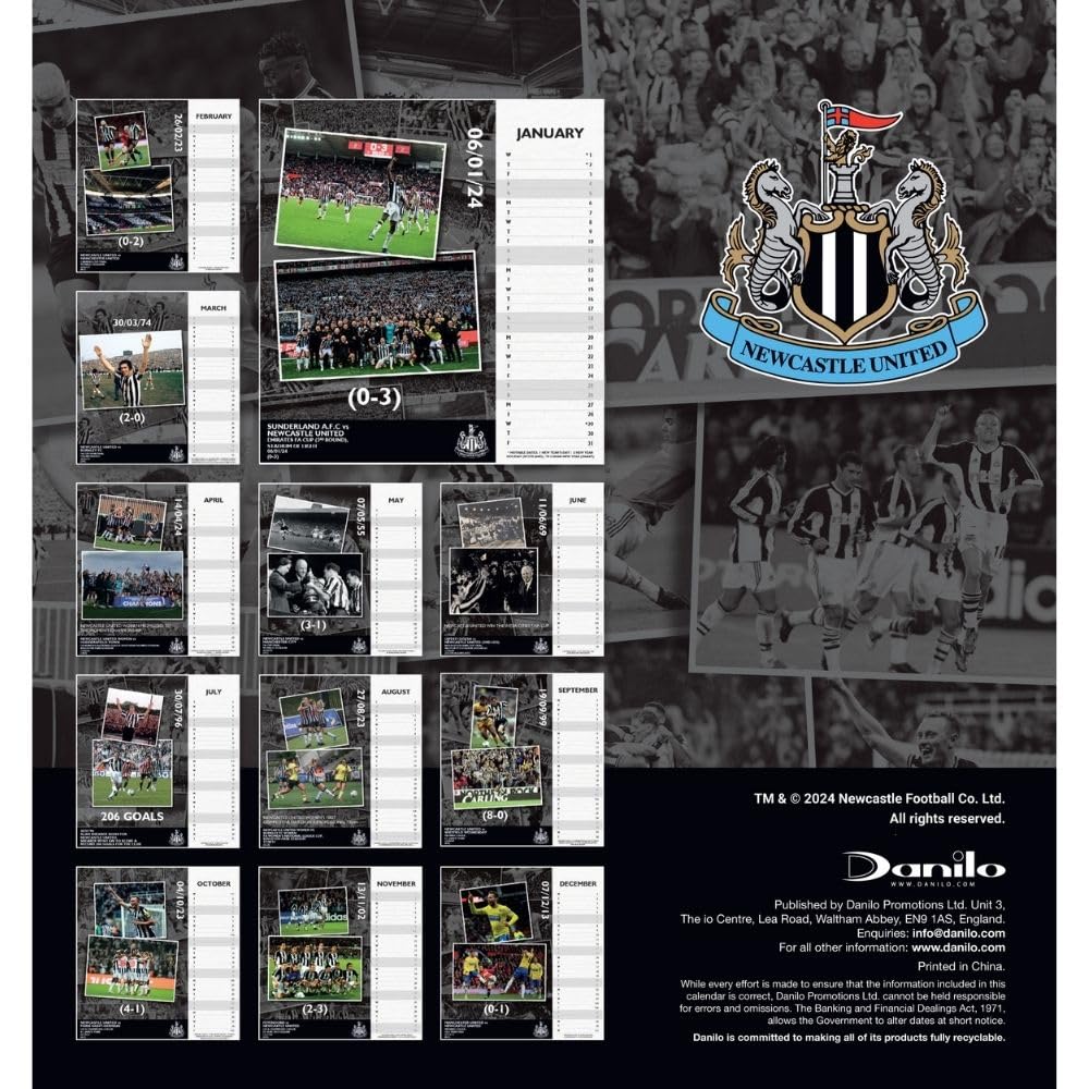 2025 Newcastle United Fc - Desk Easel Calendar