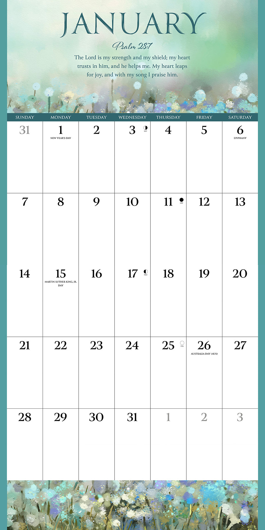 2024 Bible Verses - Square Wall Calendar