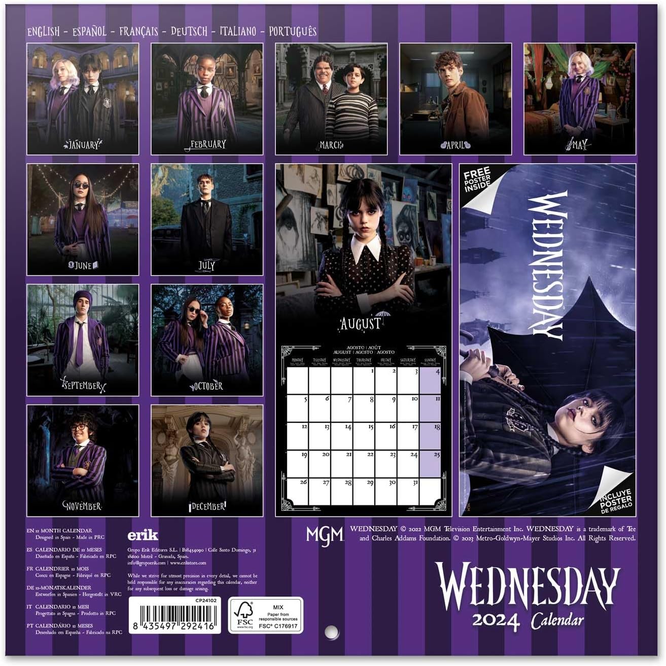 2024 Wednesday - Square Wall Calendar  SOLD OUT