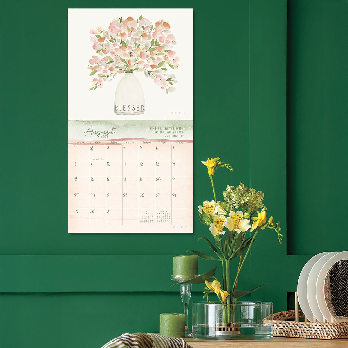 2027 Grace Upon Grace - Deluxe Wall Calendar by Blue Chair Blessing