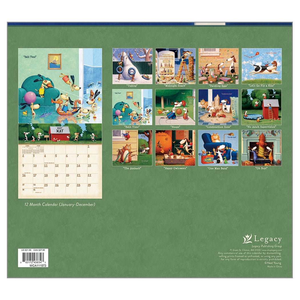 2027 A Dog's Life - Deluxe Wall Calendar by Ben Young