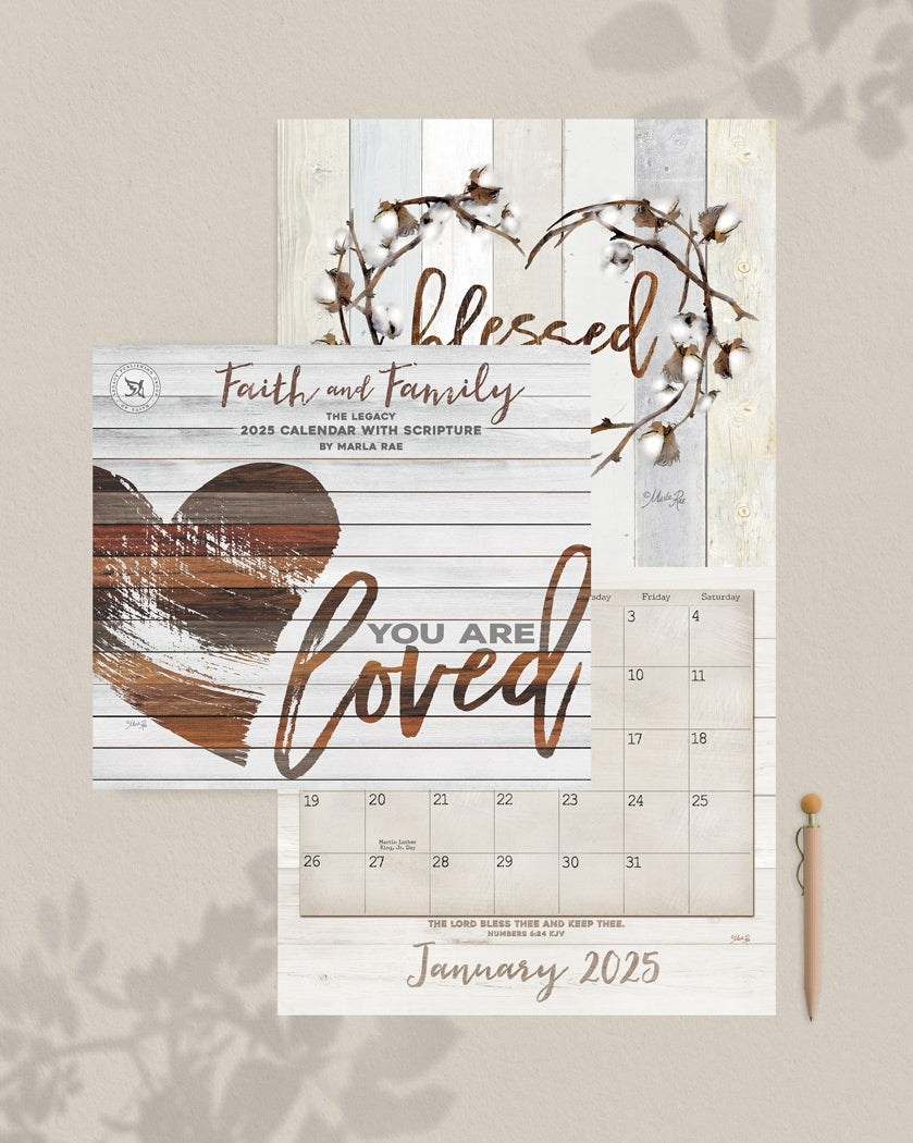 2025 Legacy Faith And Family - Scripture - Deluxe Wall Calendar