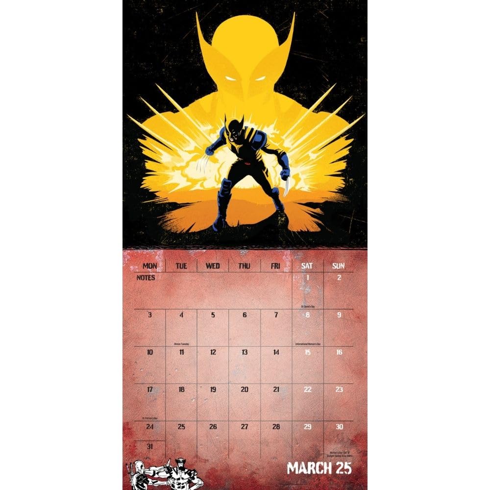 2025 Marvel Deadpool - Square Wall Calendar