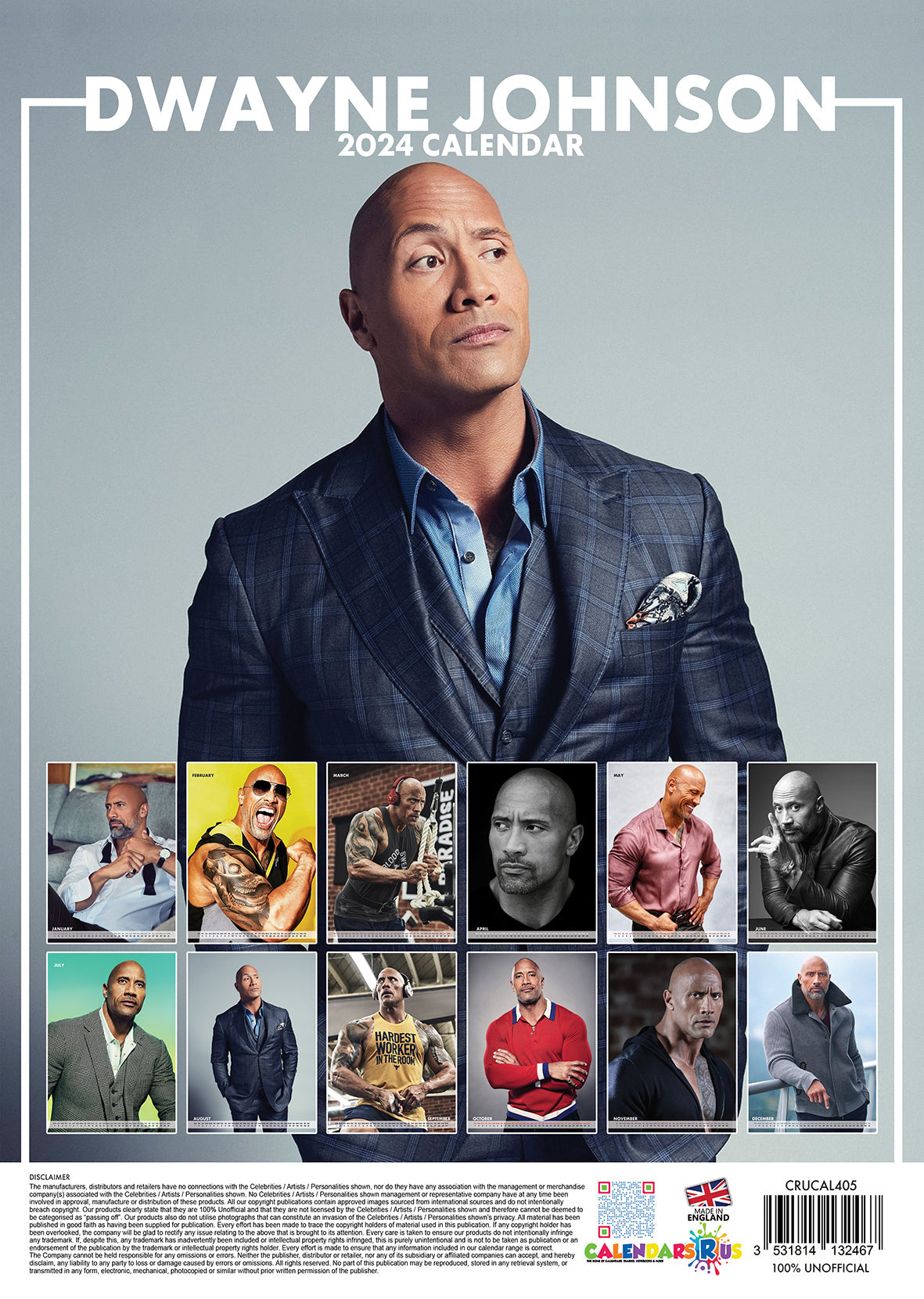 2024 Dwayne Johnson The Rock A3 Wall Calendar   Ae2d15af28c6ae32d5d94886aab9de1d 